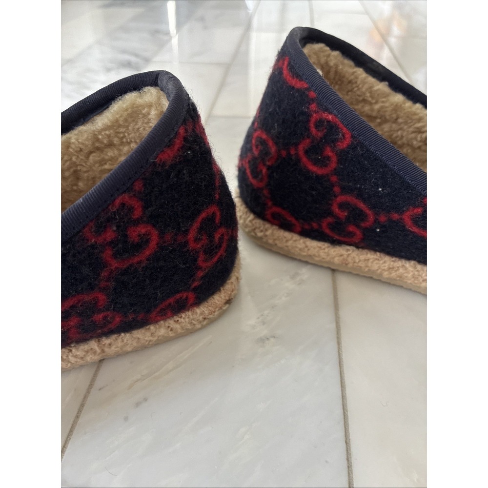 Gucci Fria Horsebit GG Monogram Logo Wool Slip On Loafers Gucci 39 EU, 8 Women's - Picture 14 of 16